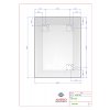 Amirro Zrcadlo na zeď do pokoje ložnice dekorativní SPACE 60 x 80 cm s potiskem motivu překřížených linií 410-753