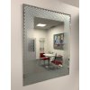 Amirro Zrcadlo na zeď do pokoje ložnice dekorativní SPACE 60 x 80 cm s potiskem motivu překřížených linií 410-753