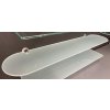 Amirro Polička doplněk doplňky nábytek SHELF GLASS - 59 x 12 cm z mléčného skla oválná včetně úchytů 100-173