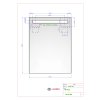 Amirro Zrcadlo na zeď chodbu do pokoje ložnice předsíně koupelny LUNA LED - 60 x 80 cm s LED podsvíceným pruhem 901-022