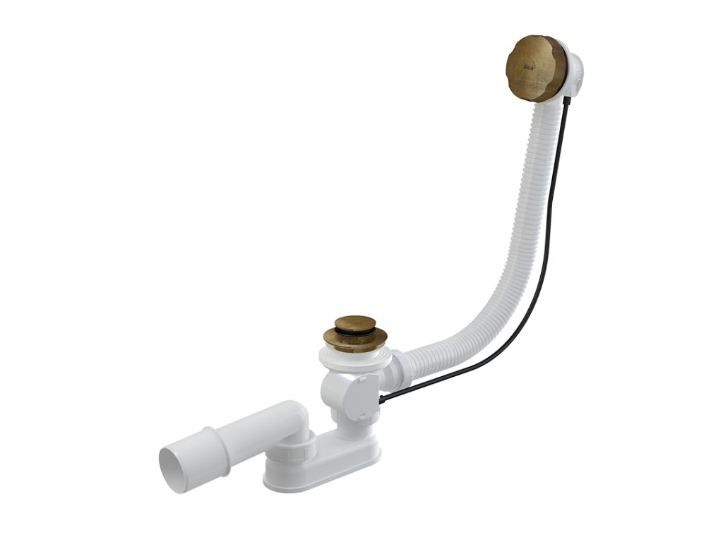 80713 alcaplast sifon vanovy automat komplet bronz antic alc a55antic 100
