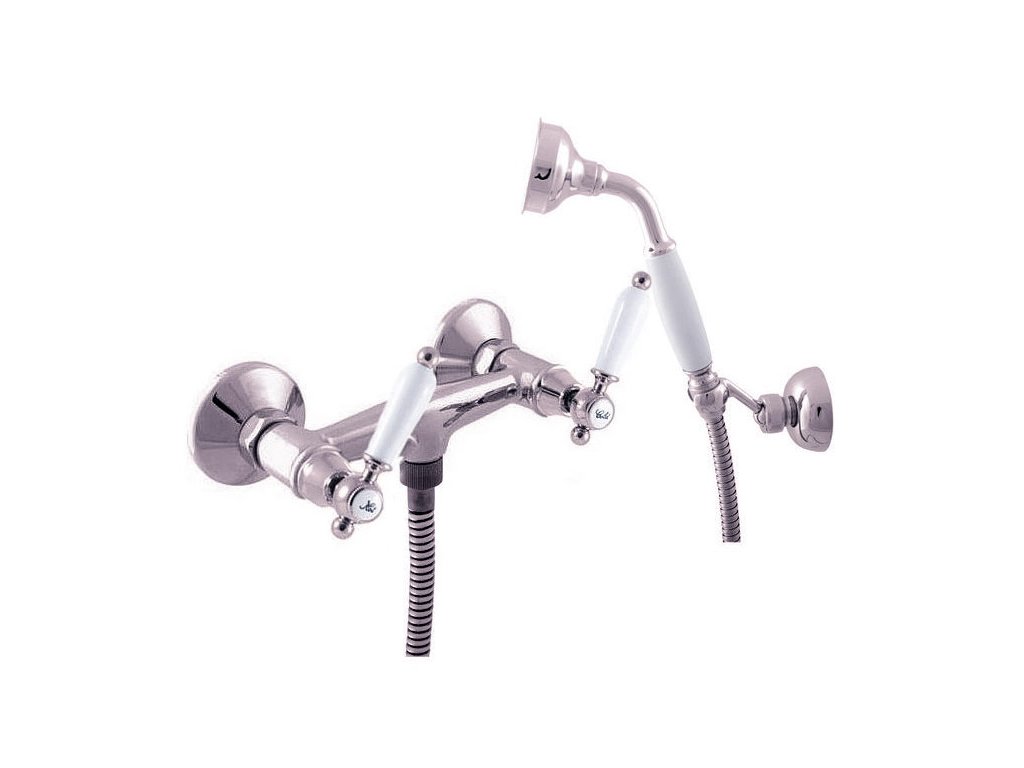 MORAVA RETRO - Sprchový set s baterií, Chrom MK580.0/2, RAV Slezák (Barva Chrom, Rozměr 100 mm)