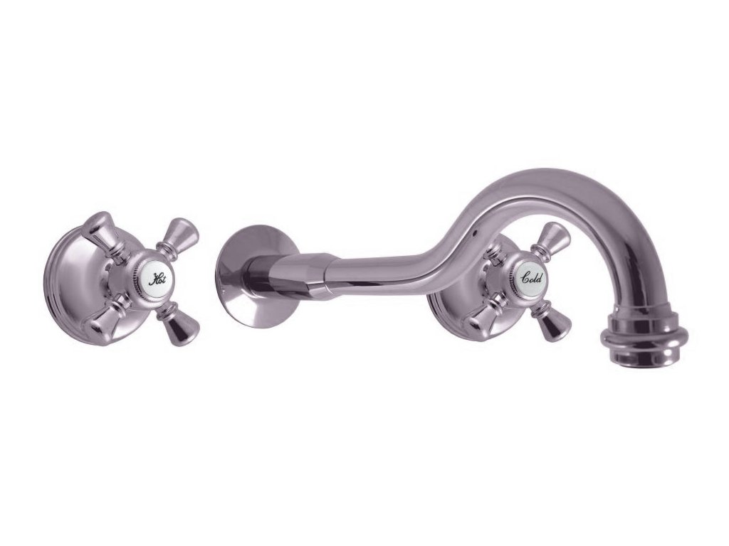 MORAVA RETRO - Umyvadlová baterie podomítková s tělesem, Chrom MK331, RAV Slezák (Barva Chrom)