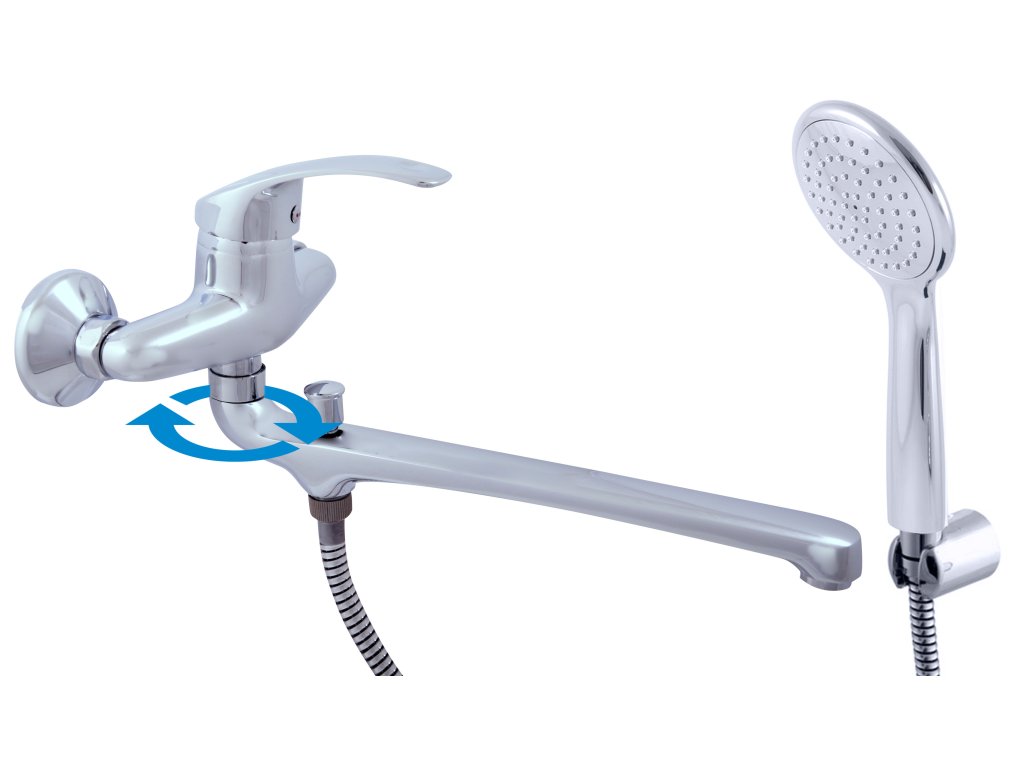 MISSISSIPPI - Vanová/Umyvadlová baterie, Chrom MS057.5/1, RAV Slezák (Barva Chrom, Rozměr 100 mm)