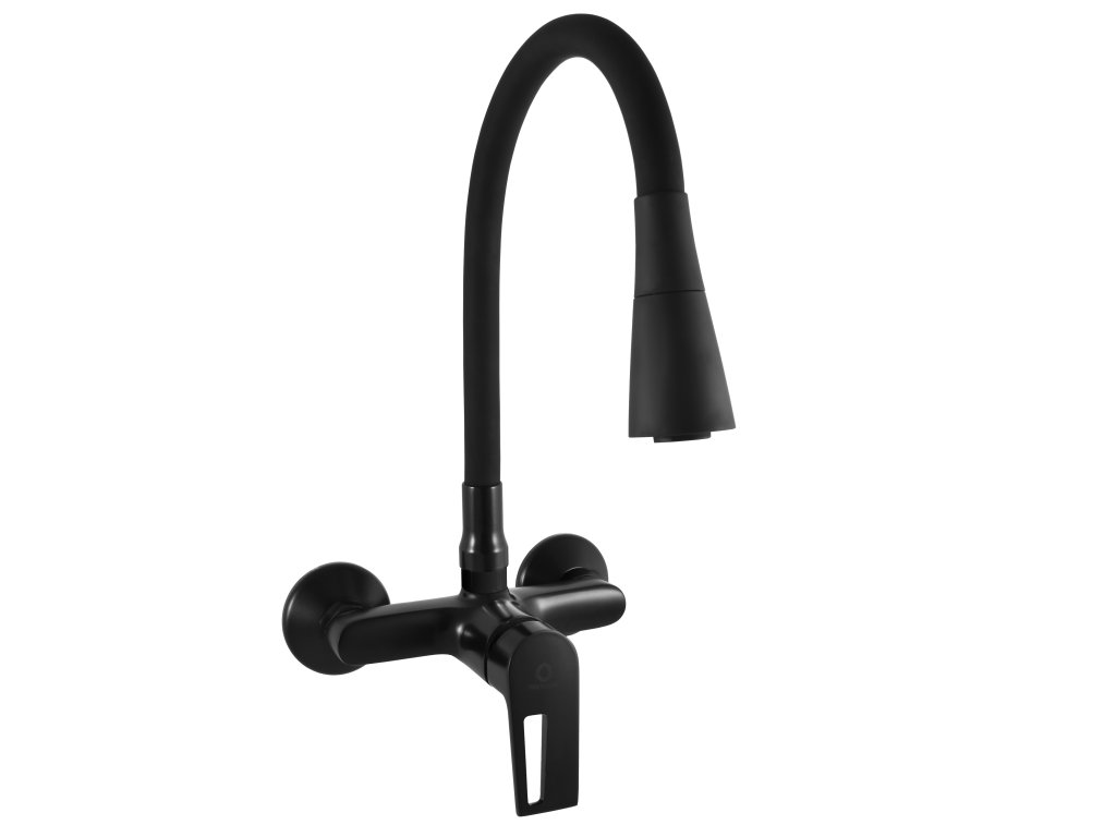 8253 vodovodni baterie drezova s flexibilnim raminkem colorado barva cerna matna rozmer 100 mm