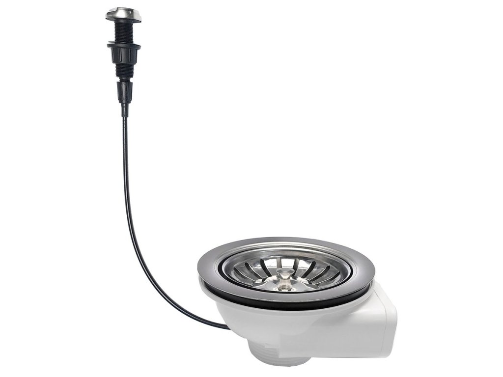 Dřezová výpust 6/4", s ovládáním, nerez