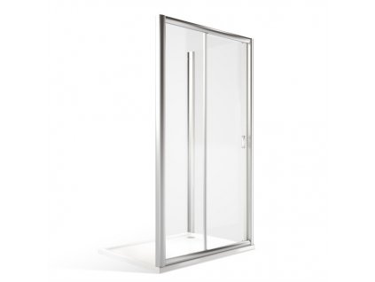 Obdélníkový sprchový kout MD2+MB - posuvné dveře a pevná stěna (Varianta Rozměr dveří: 130 cm, Rozměr pevné stěny: 80 cm)