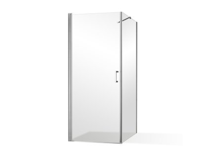 Otevírací jednokřídlé sprchové dveře OBCO1 s pevnou stěnou OBCB (Varianta Rozměr dveří: 80 cm, Rozměr pevné stěny: 90 cm)
