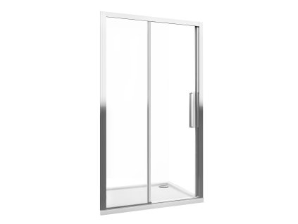 Posuvné dveře do niky OUT ECD2L (Varianta Barva profilu: Brillant, Orientace: Levá, Rozměr: 100 cm, Šířka koutu: 100 cm, Výplň: Sklo TRANSPARENT)