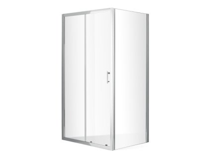 Posuvné sprchové dveře OBD2 s pevnou stěnou OBB (Varianta Rozměr dveří: 100 cm, Rozměr pevné stěny: 80 cm)
