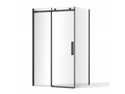 Posuvné sprchové dveře OBZD2 a pevná stěna OBZB (Varianta Barva profilu: Brillant, Rozměr dveří: 120 cm, Rozměr pevné stěny: 80 cm)