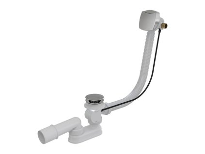 Sifon vanový s napouštěním přepadem (Varianta Barva: bílá, Délka (L): 57 cm)