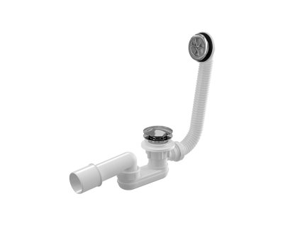 Vaničkový sifon VIKI LUX - CLICK CLACK - chrom (Varianta Barva: bílá)