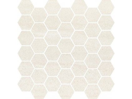97237 cersanit bantu cream heksagon small mosaic glossy 29x29 7 cer wd598 003