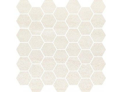 97237 cersanit bantu cream heksagon small mosaic glossy 29x29 7 cer wd598 003