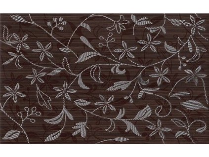 97255 cersanit tanaka brown inserto flower 25x40 cer wd798 016