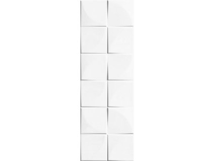 97774 ceramika konskie obklad quadra white glossy rekt 25x75 kon 156138