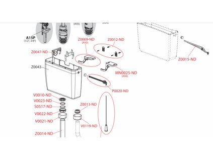 81757 alcaplast nd alcaplast paka uni dual kompletni wc nadrzka a93 a94 alc p0020 nd