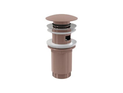 90619 alcaplast vypust umyvadlova click clack 5 4 celokovova s prepadem velka zatka red gold kartacovany mat alc a392 rg b