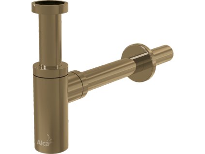 90625 alcaplast sifon umyvadlovy dn32 design gold kartacovany mat alc a400 g b