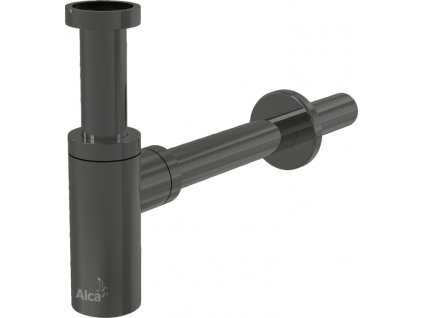 90634 alcaplast sifon umyvadlovy dn32 design gun metal lesk alc a400 gm p