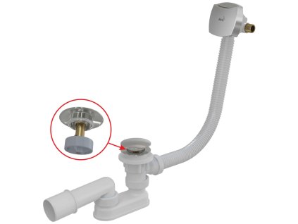 90694 alcaplast sifon vanovy click clack s napoustenim prepadem chrom alc a508ckm 100