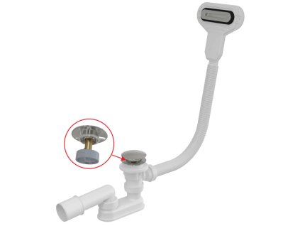 90718 alcaplast sifon vanovy click clack s plochym prepadem chrom alc a516ckm 100