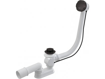 90739 alcaplast sifon vanovy automat komplet gun metal kartacovany mat alc a55k gm b