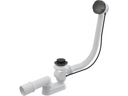 90742 alcaplast sifon vanovy automat komplet gun metal lesk alc a55k gm p