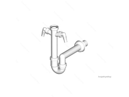 19285 alcaplast a82 40 sifon trubkovy s prevlecnou matici 6 4 a dvema pripojkami a82 dn40