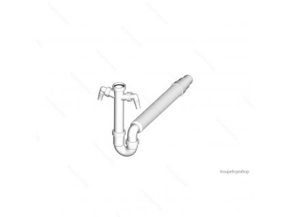 19294 alcaplast a84 50 40 sifon trubkovy s prevlecnou matici 6 4 dvema pripojkami a flexi hadici a84 dn50 40