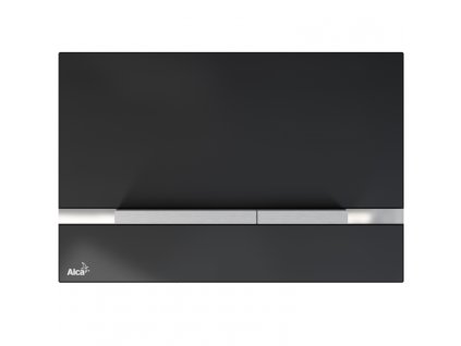81067 alcaplast ovladaci tlacitko pro predstenove instalacni systemy sklo cerna alc stripe gl1204