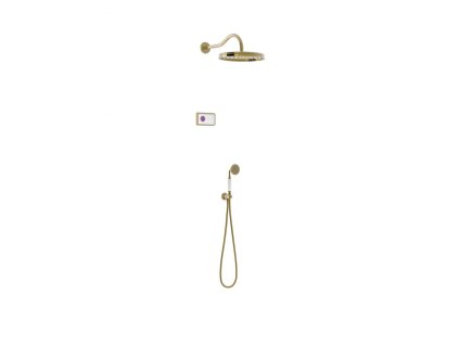 20698 tres termostaticky podomitkovy elektronicky sprchovy set shower technology vcetne elektronickeho ovladani bila barva zabudovana termostaticka elektronicka kontrolni jednotka 2cestna pevna sprcha 310 mm s kloubem tres 09226201lv