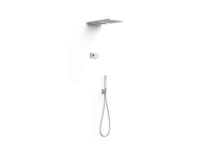 20770 tres termostaticky podomitkovy elektronicky sprchovy set shower technology vcetne elektronickeho ovladani bila barva zabudovana termostaticka elektronicka kontrolni jednotka 3cestna nastenne sprchove kropitko z nerez tres 09286308