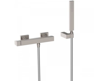 22876 tres jednopakova sprchova baterie rucni sprcha s nastavitelnym drzakem proti usaz vod kamene flexi hadice satin tres 20216701ac
