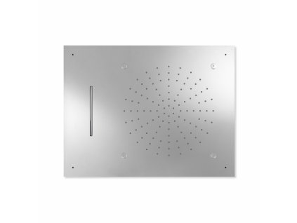 92236 tres steel shower head antilime 3 jet types rain cascade micro drop 500x650 mm water supply through 3 independent outlet tres 29997101