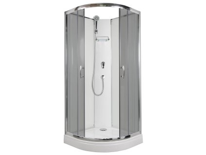 9213 4 sprchovy box ctvrtkruh 90 x 90 cm briliant model 1 bez stropu sede sklo
