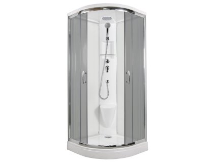 9219 4 sprchovy box ctvrtkruh 90 x 90 cm briliant model 3 se stropem sede sklo