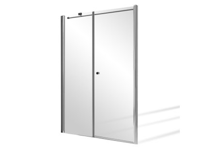 TOM 1400 dveře do niky (Varianta Barva profilu: Brillant, Rozměr: 140 cm, Výplň: Sklo TRANSPARENT, Výška koutu: 202 cm)