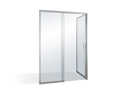 Obdélníkový sprchový kout s posuvnými dveřmi a boční stěnou LYG2L/R+LYSWG (Varianta Orientace: Pravá, Rozměr: 140 x 80 cm, Rozměr dveří: 140 cm, Rozměr pevné stěny: 80 cm)