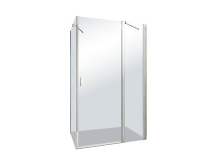 Sprchové dveře v kombinaci s pevnou stěnou LYE4+LYSW1S (Varianta Rozměr: 75 x 80 cm , Rozměr dveří: 75 cm, Rozměr pevné stěny: 80 cm)