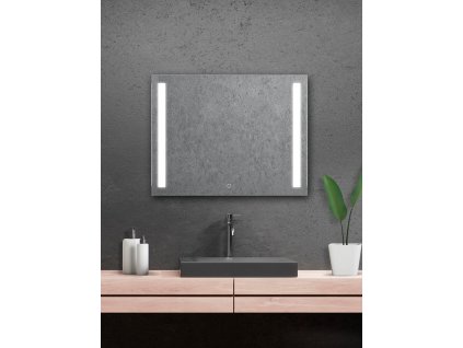 6975 LUMINA SENSOR ZRCADLO 90 X 70 CM DVA LED PODSVICENE PRUHY DOTYKOVY SENZOR 1