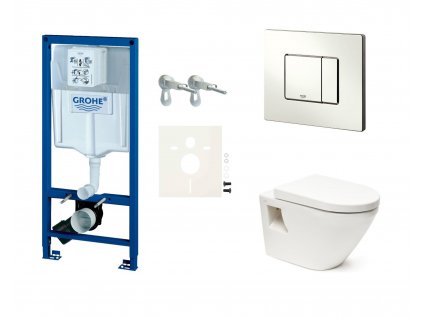 Cenově zvýhodněný závěsný WC set GROHE do lehkých stěn / předstěnová montáž+ WC Vitra Integra SIKOGRSINT2S
