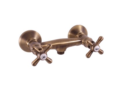 MORAVA RETRO - Sprchová baterie, Stará mosaz (Bronz) MK180.5SM, RAV Slezák (Barva Stará mosaz (Bronz), Rozměr 100 mm)