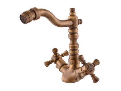 MORAVA RETRO - Bidetová baterie bez výpusti, Stará mosaz (Bronz) MK320.0/9SM, RAV Slezák (Barva Stará mosaz (Bronz), Rozměr 3,8")