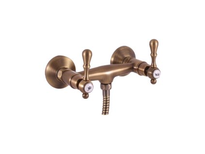 MORAVA RETRO - Sprchová baterie, Stará mosaz (Bronz) MK480.5SM, RAV Slezák (Barva Stará mosaz (Bronz), Rozměr 100 mm)