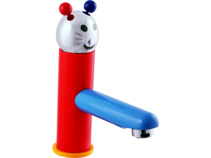 JUNIOR - Umyvadlová baterie bez výpusti, Červená/Modrá, Chrom SE326.0, RAV Slezák (Barva Chrom, Rozměr 3,8")