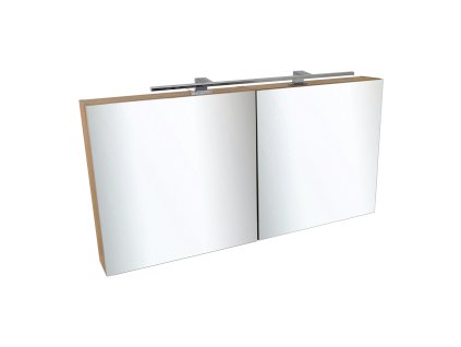 Zrcadlová skříňka Ideos OW 120 ZS LED-B s osvětlením Anna LED 80 B, černá