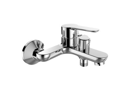 Vanová nástěnná baterie, Zuna, s keramickým přepínačem, bez příslušenství, chrom (Varianta Vanová nástěnná baterie, Zuna, 150 mm, s keramickým přepínačem, bez příslušenství, chrom)