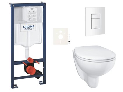Závěsný wc set do lehkých stěn / předstěnová montáž GROHE Bau Ceramic SIKOGRSBAUSCSH0